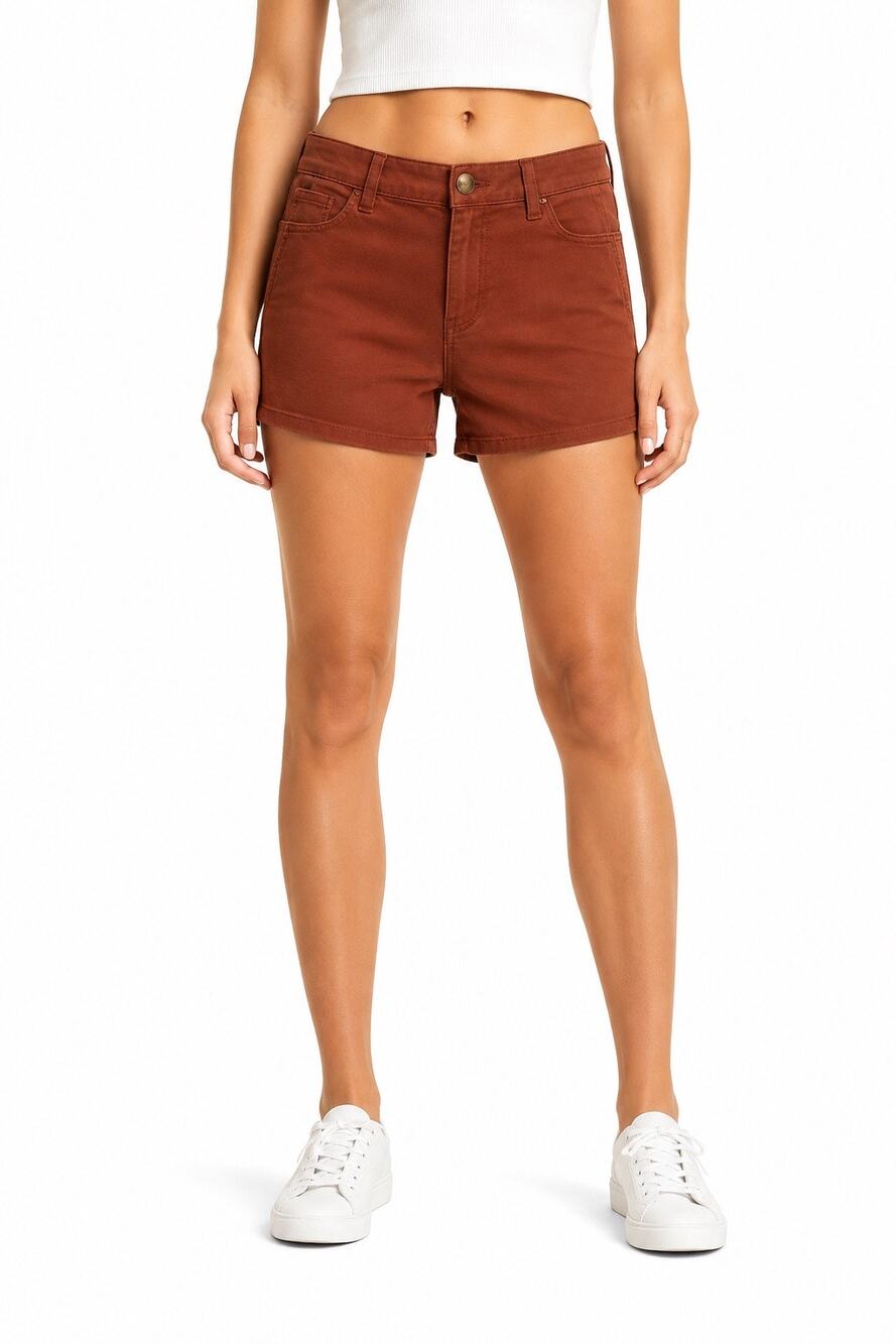 American Eagle Super Stretch Midi Shorts Women’s Size 4 Rust High Rise Casual